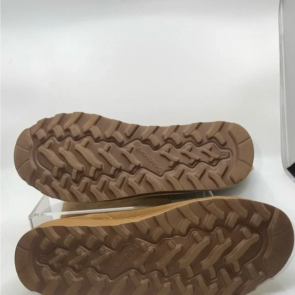 Bearpaw Hayden Tan Suede Boots Buckle Sheepskin Wool Women's Sz 9 - Picture 4 of 5